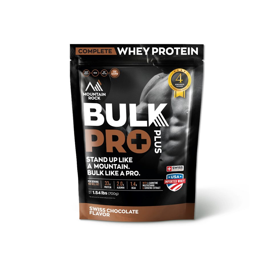 Mountain Rock Bulk Pro Plus Whey Protein 700g Swiss Chocolate | Award-Winning | Halal