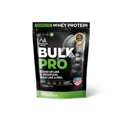 Mountain Rock Bulk Pro Complete Whey Protein 700g – Green Tea Matcha Latte | Mass Gainer, 33g Protein, Halal