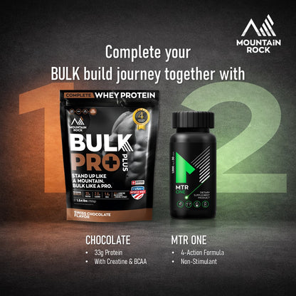 Mountain Rock Bulk Pro Complete Whey Protein 700g – Green Tea Matcha Latte | Mass Gainer, 33g Protein, Halal